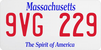 MA license plate 9VG229