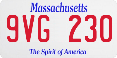 MA license plate 9VG230