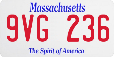 MA license plate 9VG236