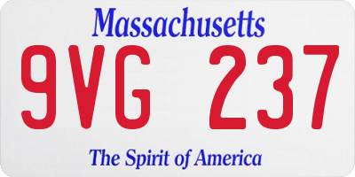 MA license plate 9VG237