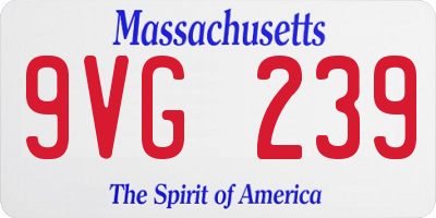 MA license plate 9VG239