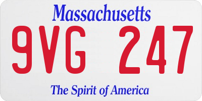 MA license plate 9VG247