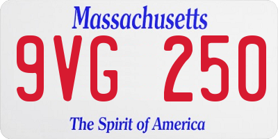 MA license plate 9VG250
