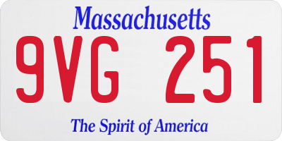 MA license plate 9VG251