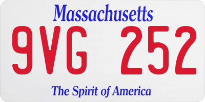 MA license plate 9VG252