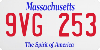 MA license plate 9VG253