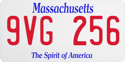 MA license plate 9VG256