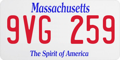 MA license plate 9VG259