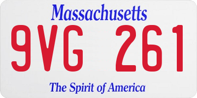 MA license plate 9VG261