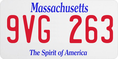 MA license plate 9VG263