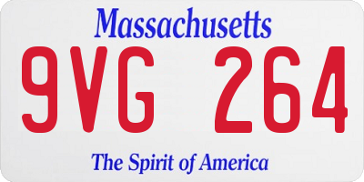 MA license plate 9VG264