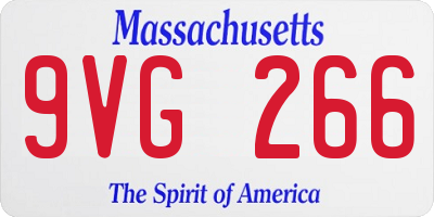 MA license plate 9VG266