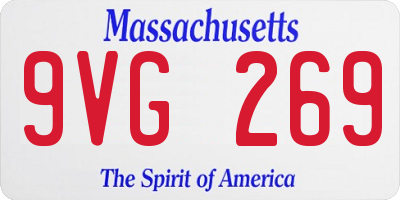 MA license plate 9VG269
