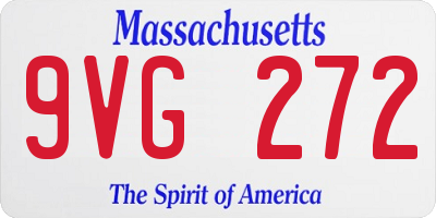MA license plate 9VG272
