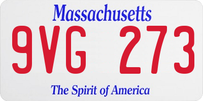 MA license plate 9VG273