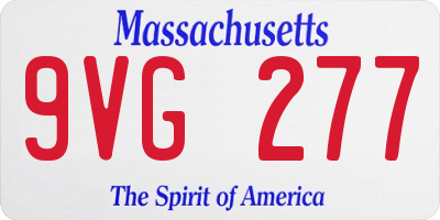 MA license plate 9VG277