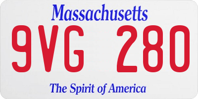 MA license plate 9VG280