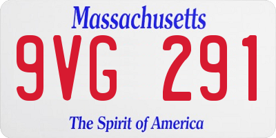MA license plate 9VG291