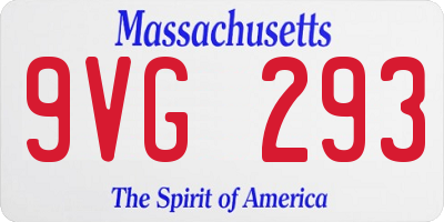 MA license plate 9VG293