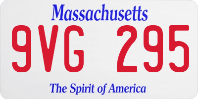 MA license plate 9VG295