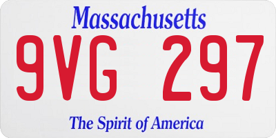 MA license plate 9VG297