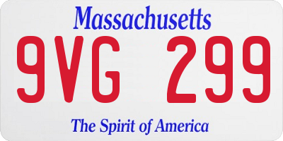 MA license plate 9VG299