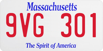 MA license plate 9VG301