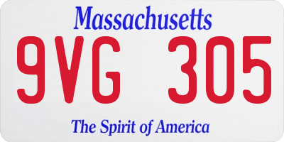 MA license plate 9VG305