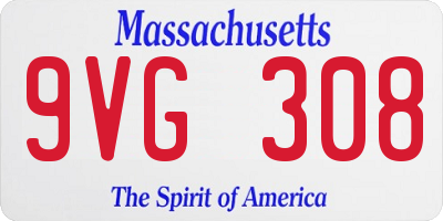 MA license plate 9VG308