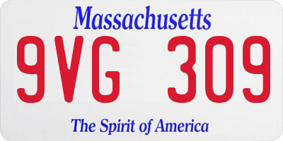 MA license plate 9VG309