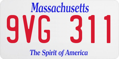 MA license plate 9VG311