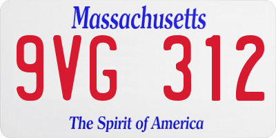 MA license plate 9VG312