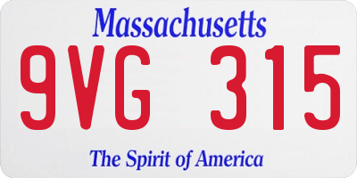 MA license plate 9VG315