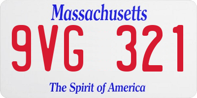 MA license plate 9VG321