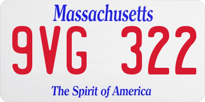 MA license plate 9VG322