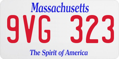 MA license plate 9VG323