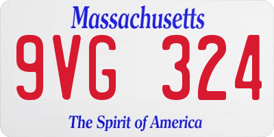 MA license plate 9VG324
