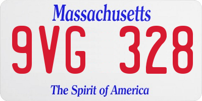 MA license plate 9VG328