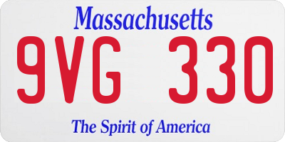 MA license plate 9VG330