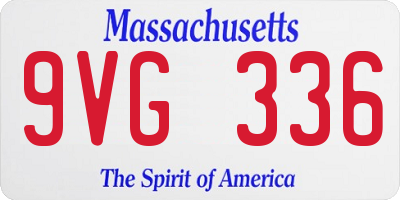 MA license plate 9VG336