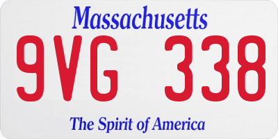 MA license plate 9VG338