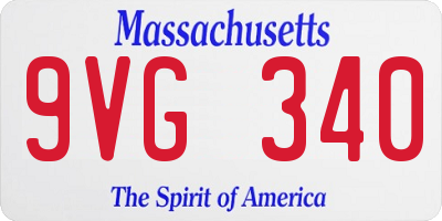MA license plate 9VG340