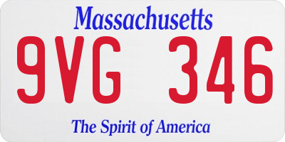 MA license plate 9VG346