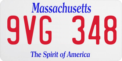 MA license plate 9VG348