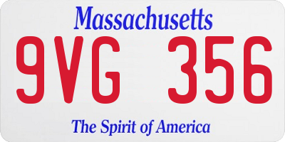 MA license plate 9VG356