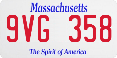 MA license plate 9VG358