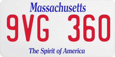 MA license plate 9VG360