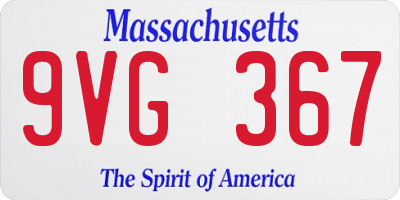 MA license plate 9VG367