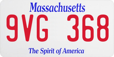 MA license plate 9VG368