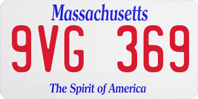 MA license plate 9VG369
